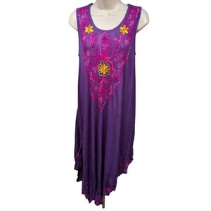 Collections Ect. Floral Embroidered Shift Dress Sz M/L